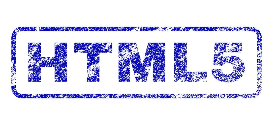 HTML5 Rubber Stamp Stock Illustration