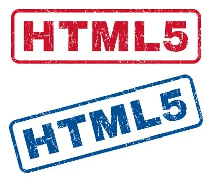HTML5 Rubber Stamps Stock Illustration