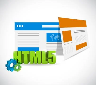 Html5 web templates illustration design Stock Illustration