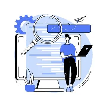 HTML5 website development abstract concept vector illustration. Illustrazione stock