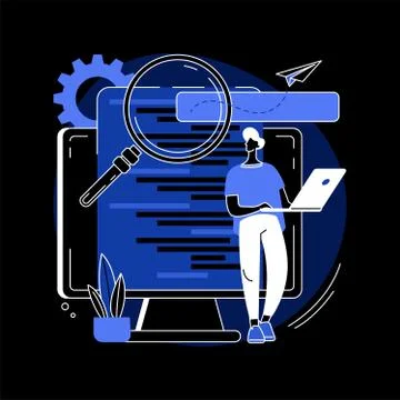 HTML5 website development abstract concept vector illustration. Illustrazione stock