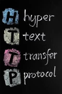 Http acronym - hyper text transfer protocol Stock-Fotos