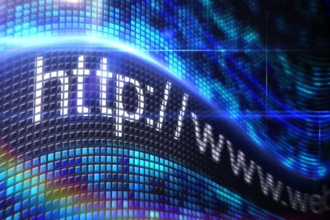 Http address on digital screen Foto stock