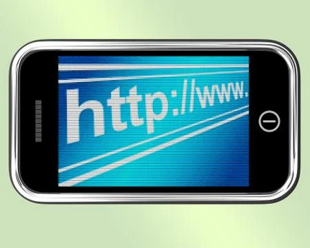 Http address shows online websites or internet Stockillustratie