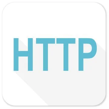 Http blue flat icon Ilustración de archivo
