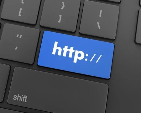 Http button on keyboard key Illustration