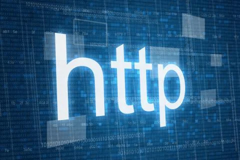 Http on digital background. Stock-Illustration