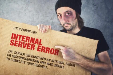Http error 500, internal server error page concept Foto stock