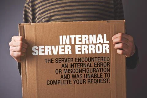 Http error 500, server error page concept Stock-Illustration