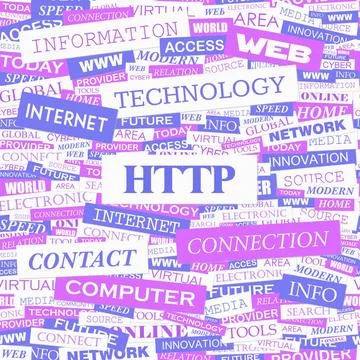 HTTP HTTP. Word cloud concept illustration. Wordcloud collage. Copyright: ... 스톡 사진