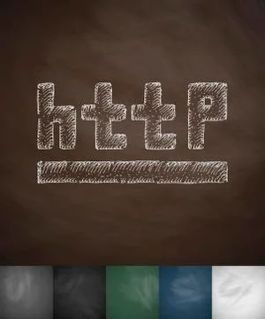 Http icon. Hand drawn vector illustration Ilustración de archivo