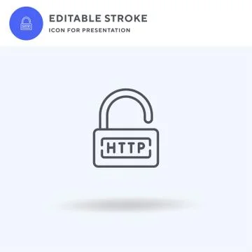 Http icon vector, filled flat sign, solid pictogram isolated on white, logo Ilustración de archivo