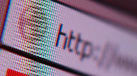 Http Internet address put in title window of web browser macro Stock Footage 21343025
