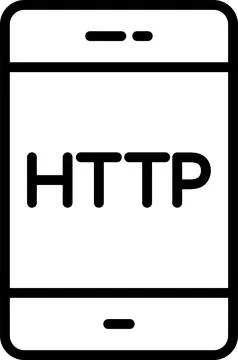 Http Line Icon Design 库存插图