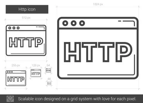 Http line icon 库存插图