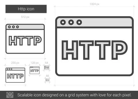 Http line icon 库存插图
