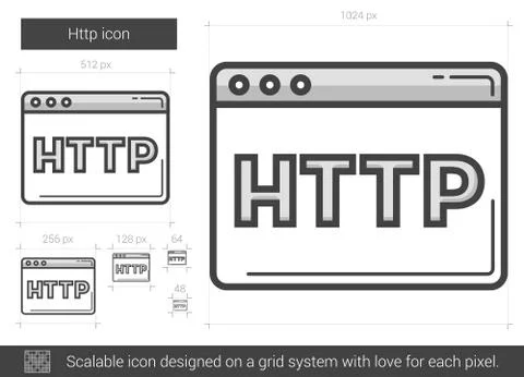 Http line icon 库存插图