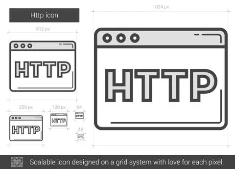 Http line icon Ilustración de archivo