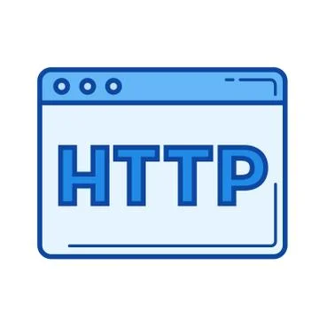 Http line icon. Ilustración de archivo