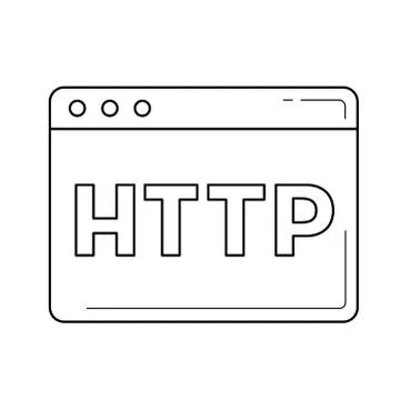 Http line icon. Ilustración de archivo