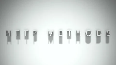 Http methods 3D title animation white text on a white background Stock Footage 299757979
