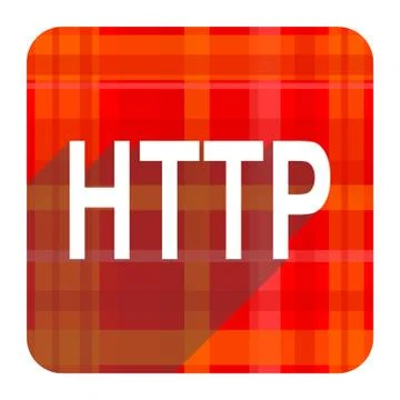 Http red flat icon isolated. Ilustración de archivo