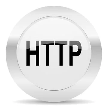 Http silver glossy web icon 库存插图