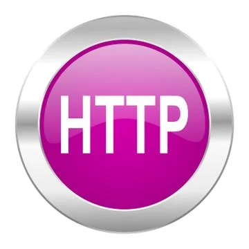 Http violet circle chrome web icon isolated. 库存插图