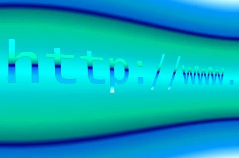 Http web search perspective effect icon on blue background. Ilustración de archivo