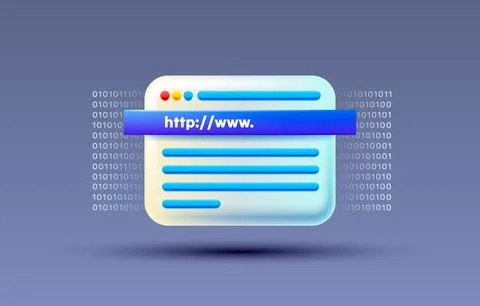 Http window web page, browser global link, online user bar Stock-Illustration