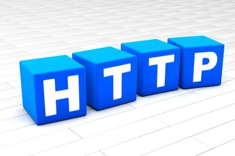 HTTP word illustration 库存插图
