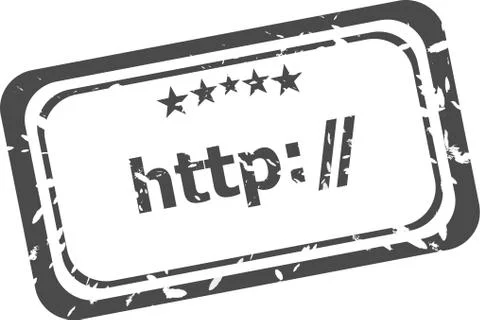 Http word Rubber Stamp over a white background 库存插图