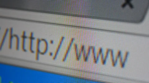 Http www address bar. close up of mouse cursor typing in web browser address Stock Footage 24395365