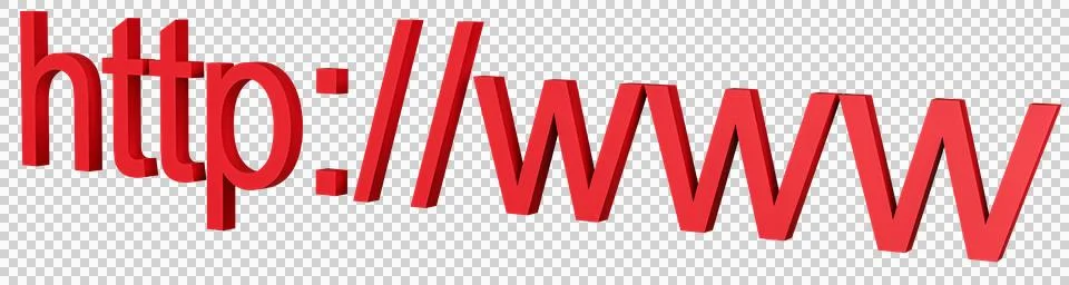 Http www internet web address in search bar of browser. Isolated on transpa.. Stock-Illustration