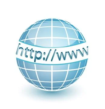 Http www internet web globe with lines 库存插图