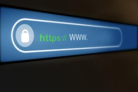 HTTPS Address Bar , internet browser address bar Stock Photos
