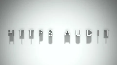 Https audit 3D title animation with shadows on a white background Stock Footage 297272902