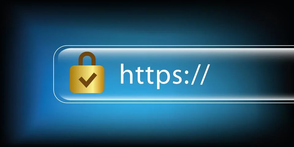 Https design safe website blue background イラスト素材