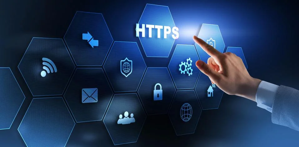 HTTPS is an extension of the HTTP protocol to support encryption for increased Foto stock