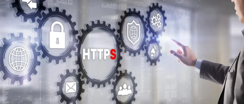 HTTPS is an extension of the HTTP protocol to support encryption for increased Foto stock