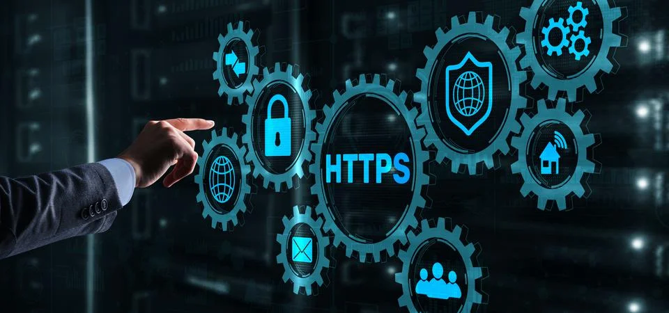 HTTPS is an extension of the HTTP protocol to support encryption for increased Foto stock