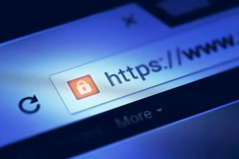 Https on internet search bar Foto stock