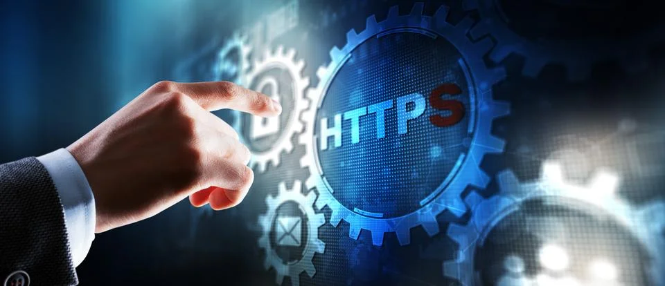 HTTPS. New HyperText Transfer Protocol Secure 2024. Web Internet concept Fotos Stock