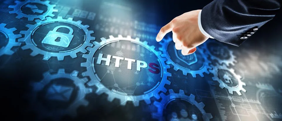 HTTPS. New HyperText Transfer Protocol Secure 2024. Web Internet concept Fotos Stock