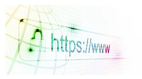 Https protected web page https protected web page on white background. Vec... Foto stock