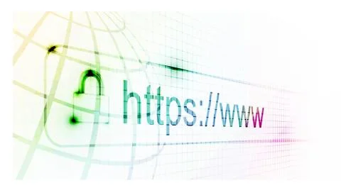 Https protected web page Stock-Illustration