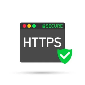HTTPS Protocol - Safe and Secure Browsing イラスト素材