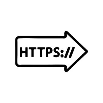 Https protocol vector vector. Isolated contour symbol illustration 库存插图