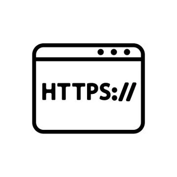Https protocol vector vector. Isolated contour symbol illustration 库存插图