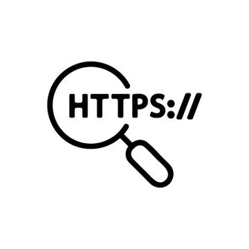 Https protocol vector vector. Isolated contour symbol illustration Illustration